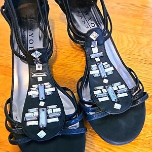 Womens wedge sandals with accent stones on front. Size 10 M